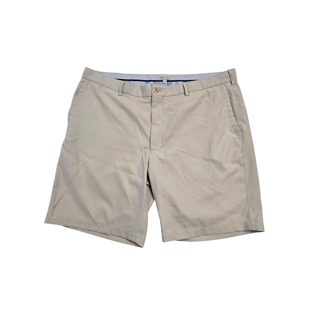 Peter Millar Crown Sport Mens Gray Performance Golf Shorts Size 40 5133